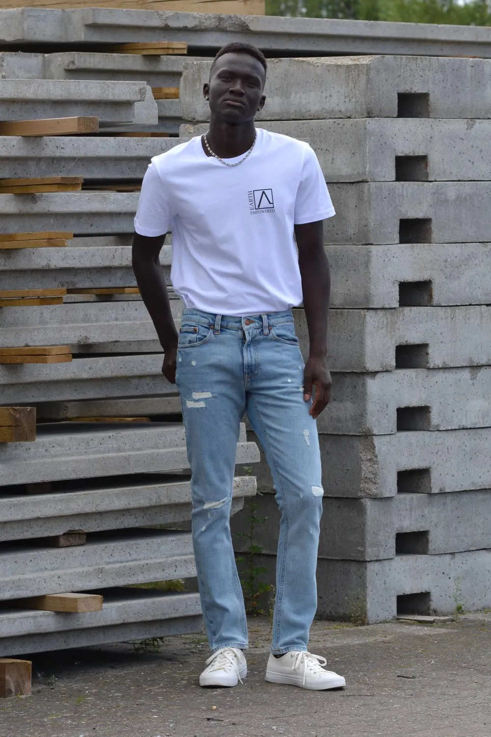 Organsk O2 Rousing Rebellion jeans lys vask tapered