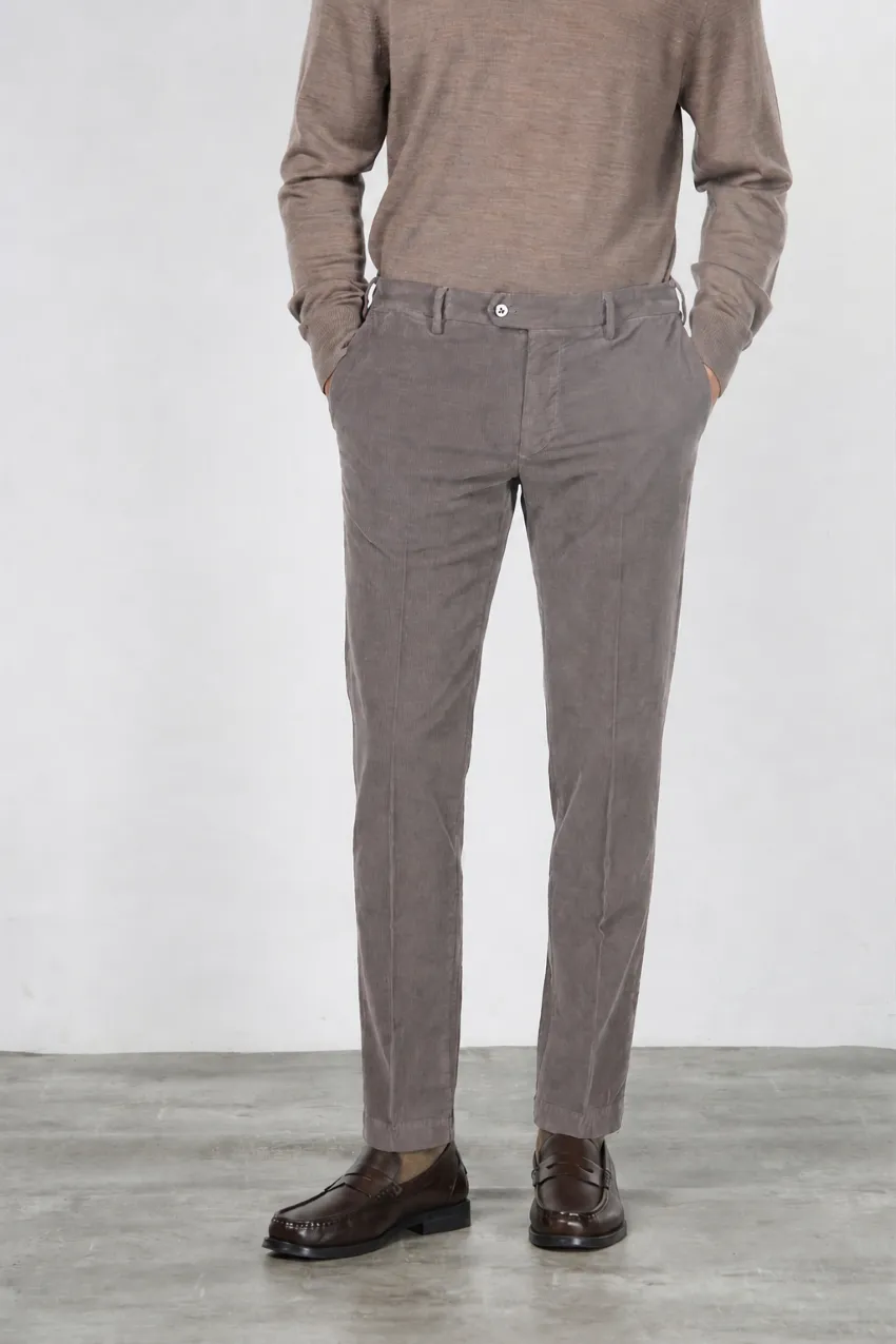 Mason's New York chinobukser grå fløjl regular fit
