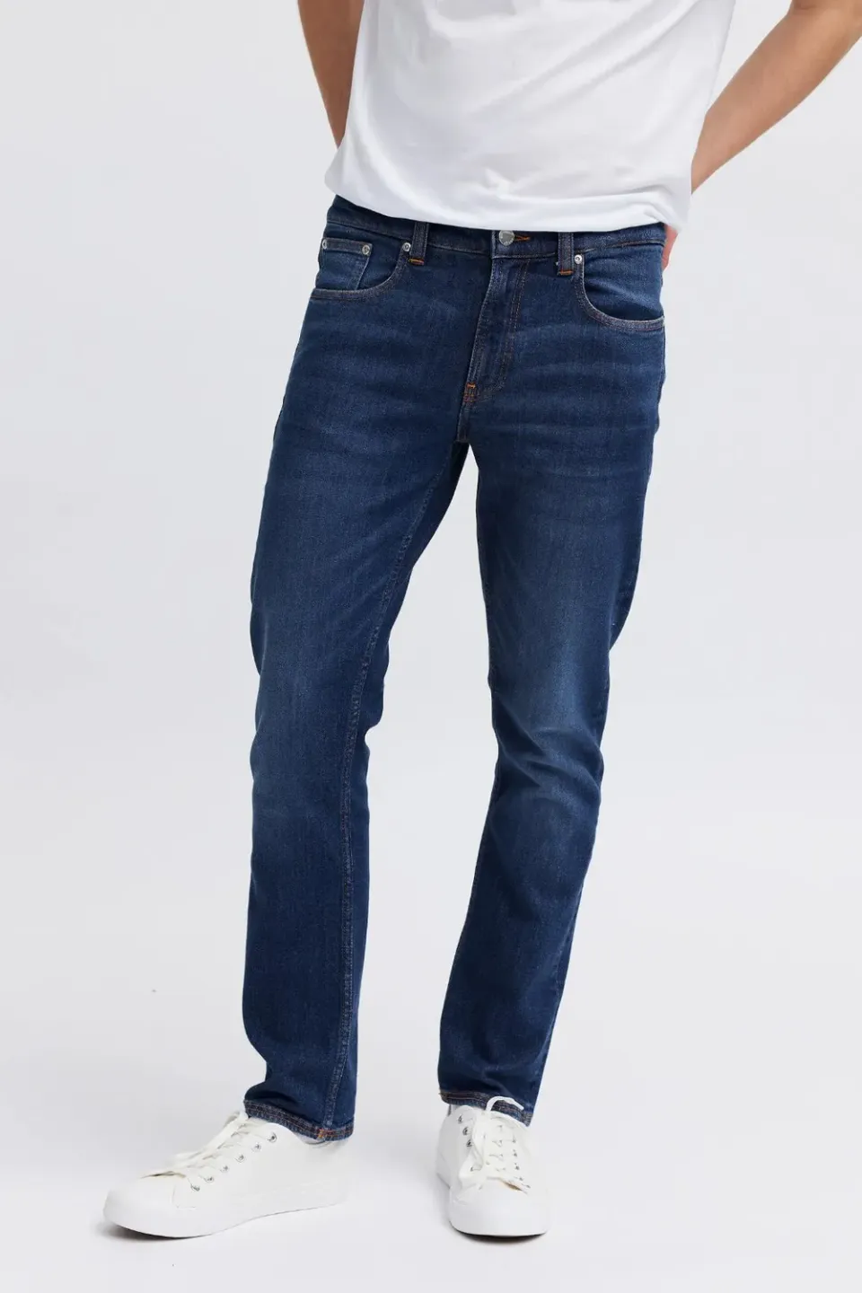 Organsk Level Tonic Blues slim jeans blå vask
