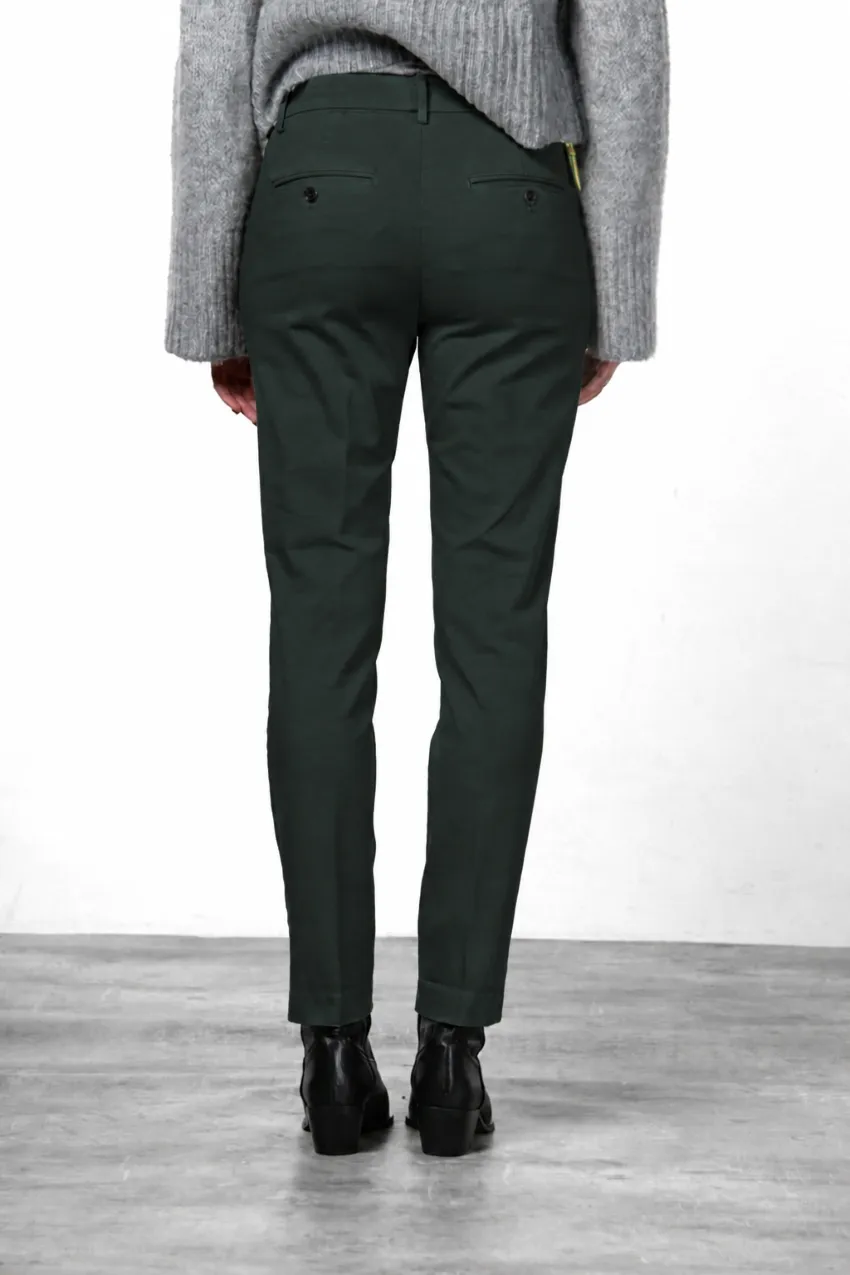 Mason's New York Slim chino bukser mørkegrøn satin
