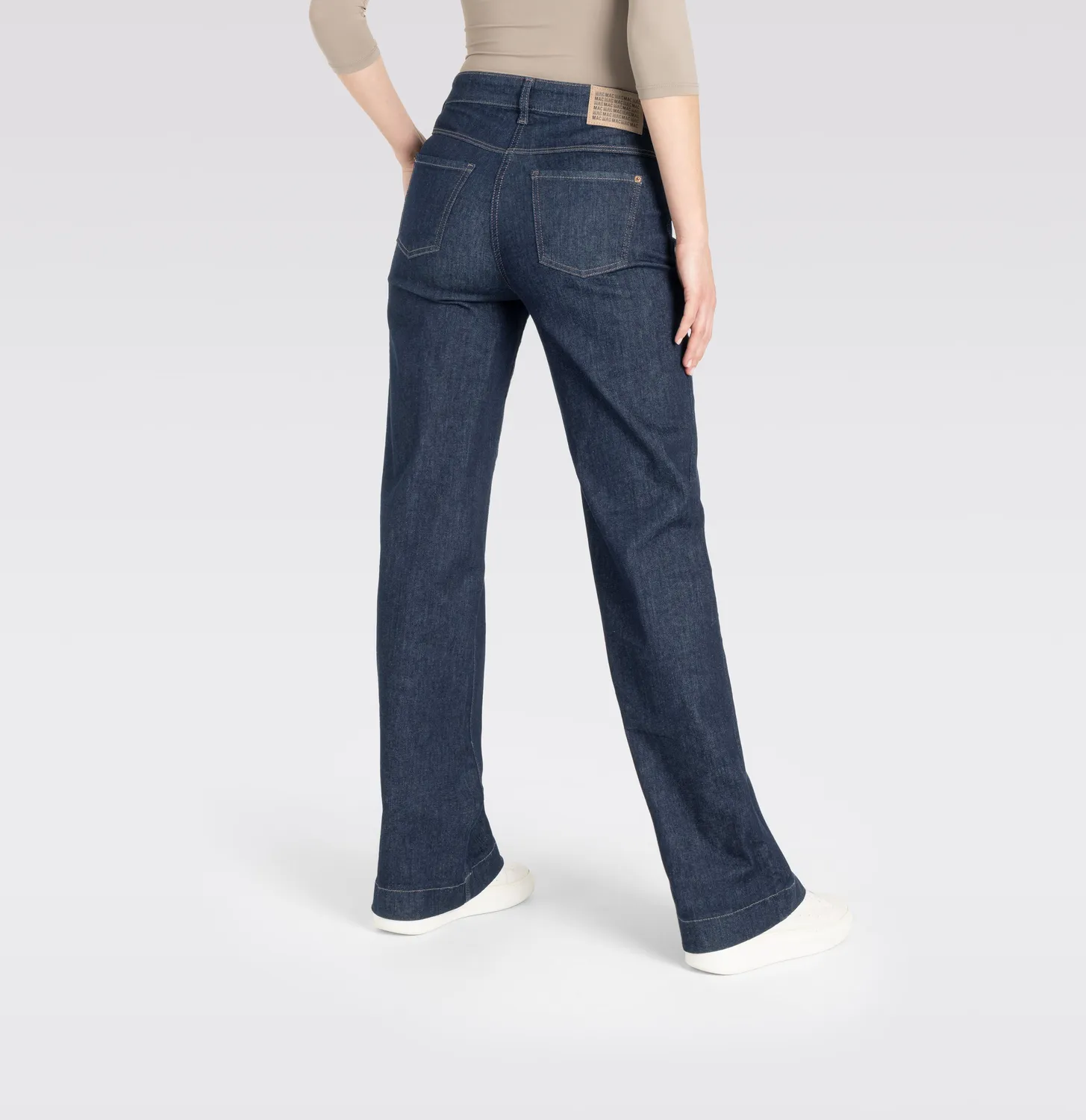 MAC Wide 5228-90-0387L vide jeans mørkeblå