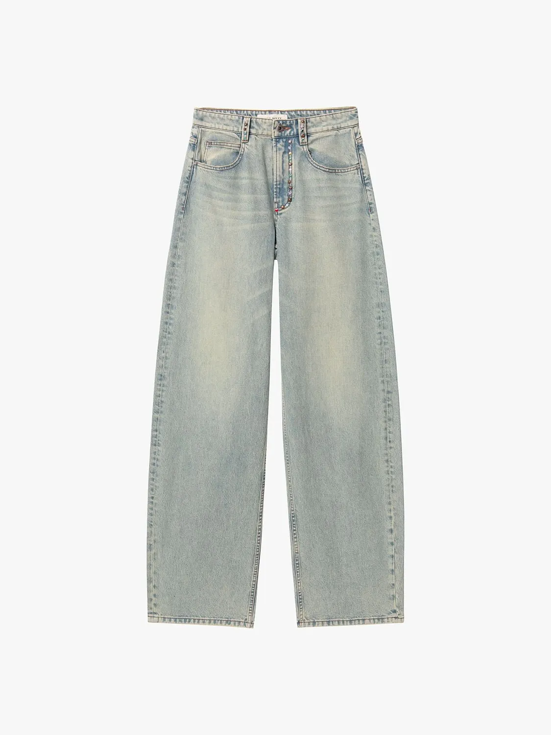 Miss Sixty barrel jeans blå rhinstene vinger