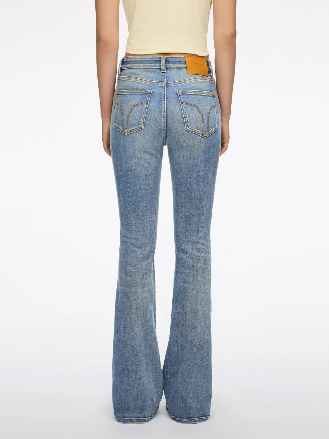 Miss Sixty slim flare jeans middle blue stretch