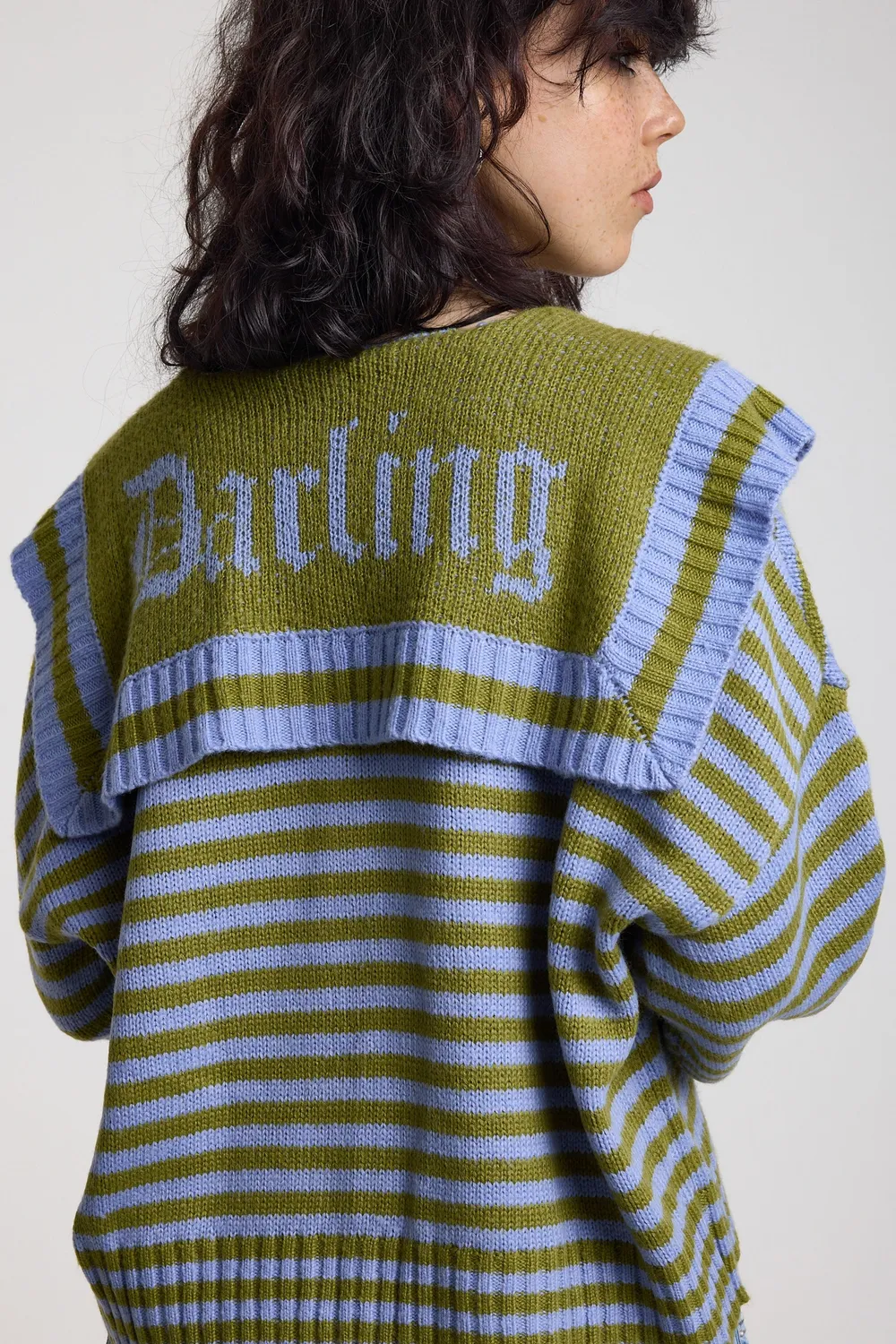 THE RAGGED PRIEST Darling Stripe cardigan grøn-lilla