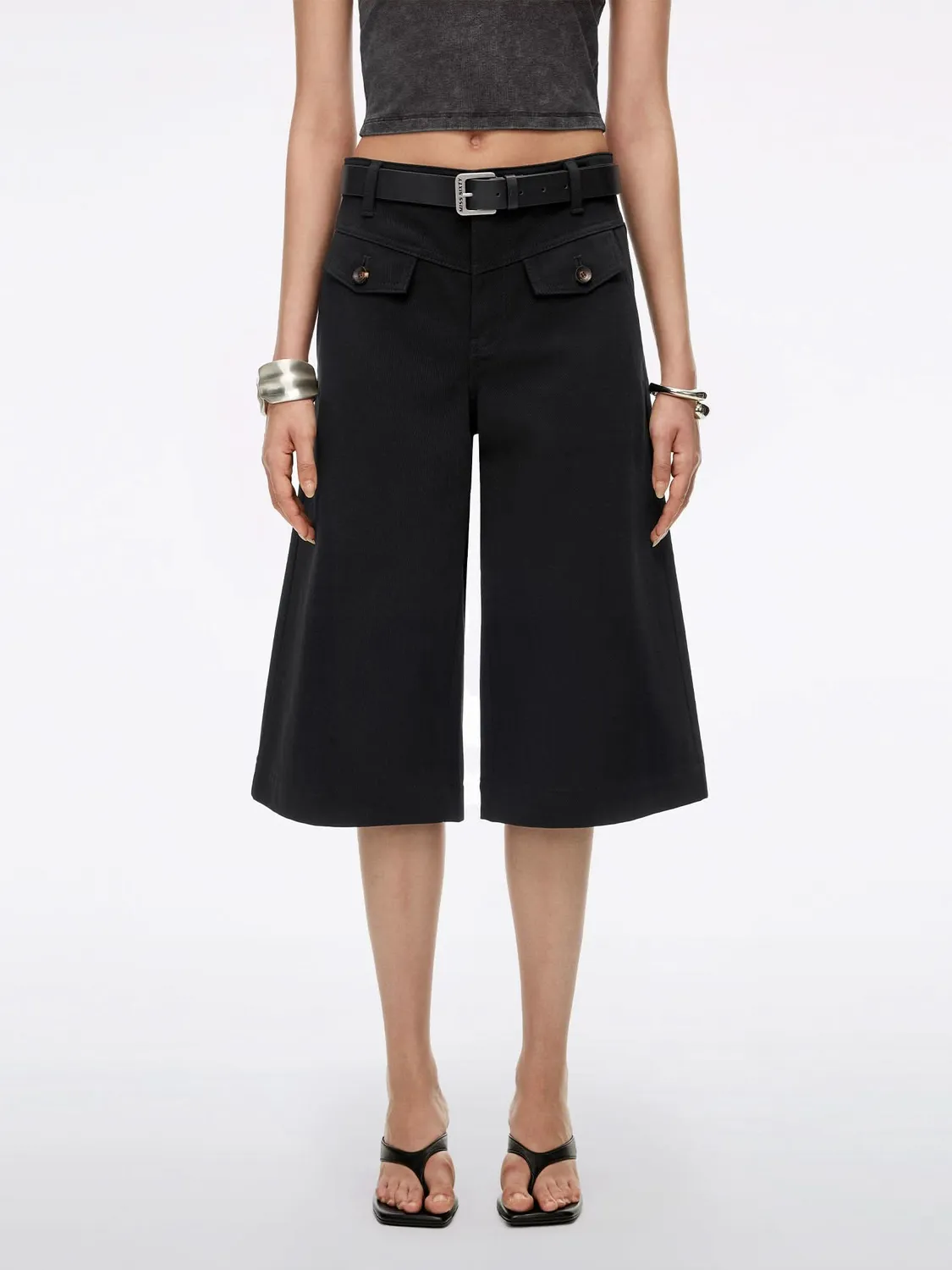 Miss Sixty bermudashorts lyse khaki bælte