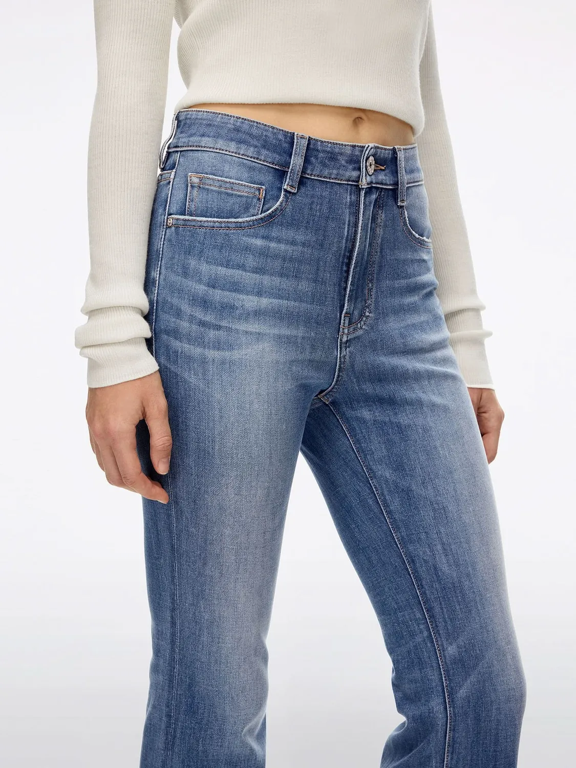 Miss Sixty flare jeans lyseblå stretch høj talje
