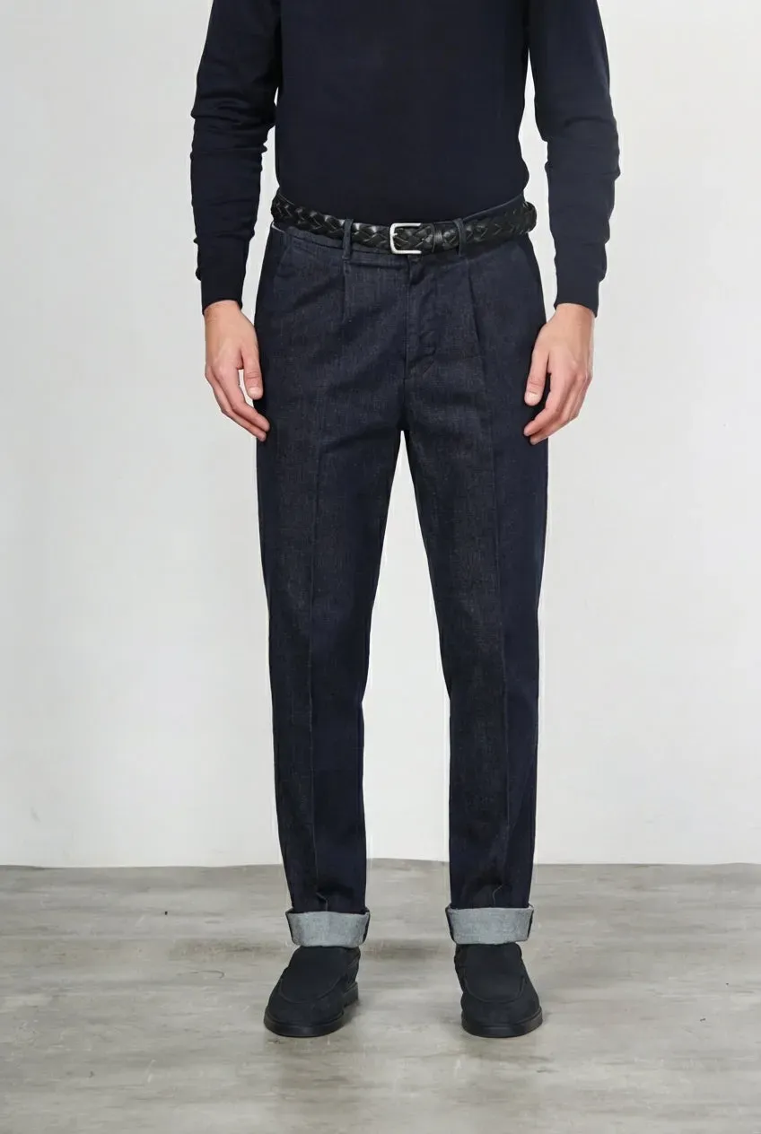Mason's Pinces chinos navy relaxed denim