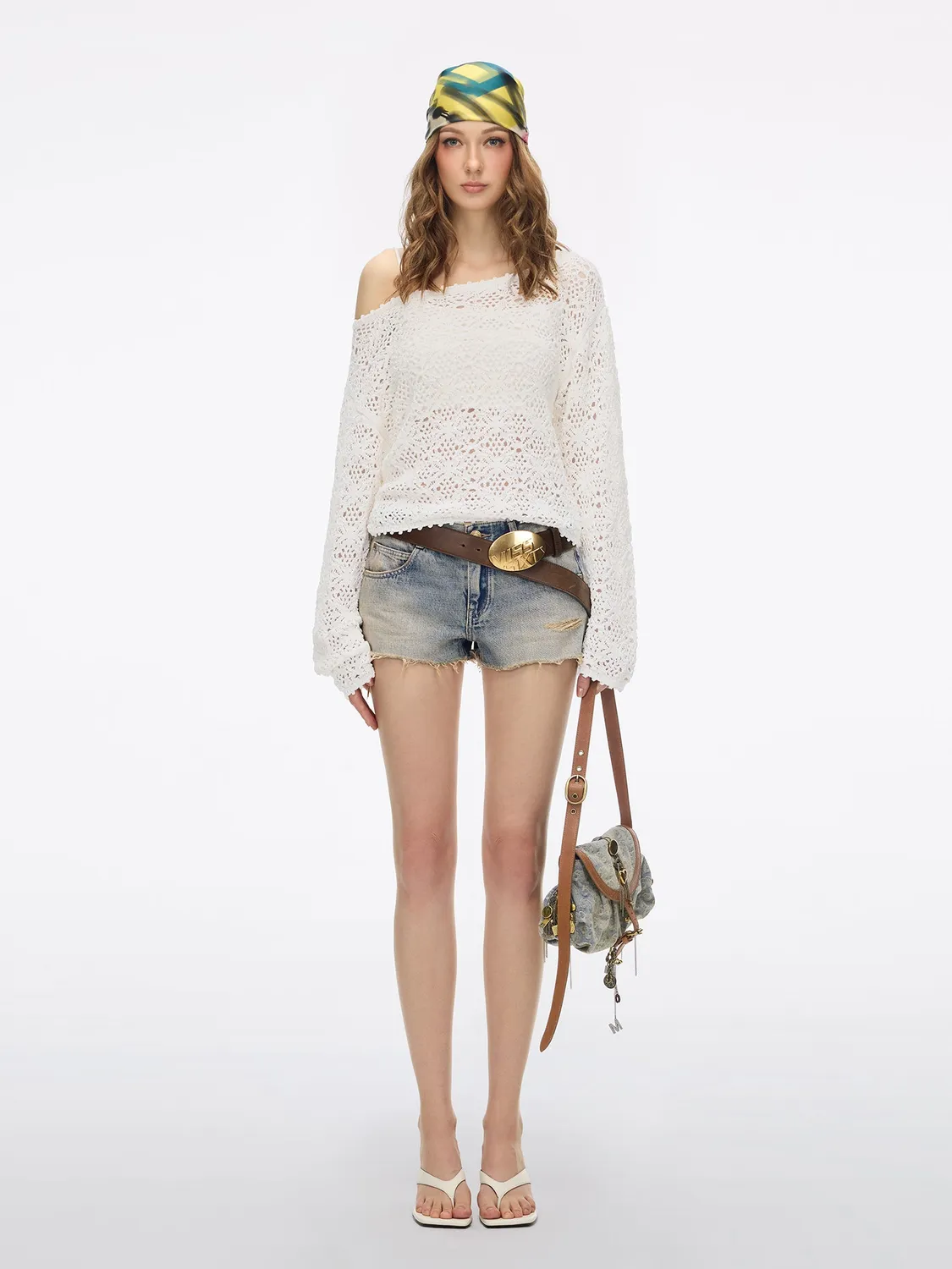 Miss Sixty Cut-Out striktrøje off white XS-L