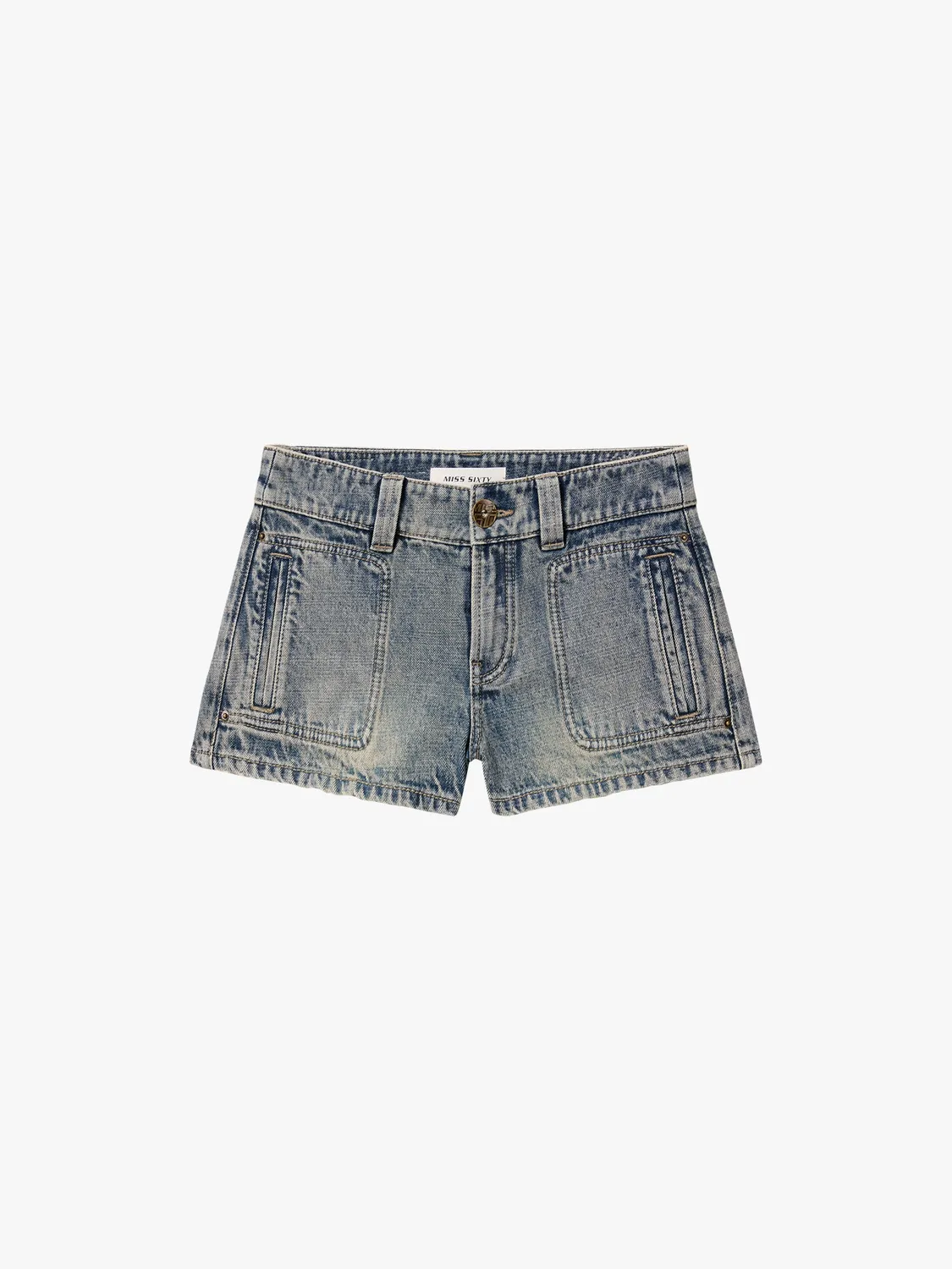 Miss Sixty Denim Shorts lapper blå hamp lav talje