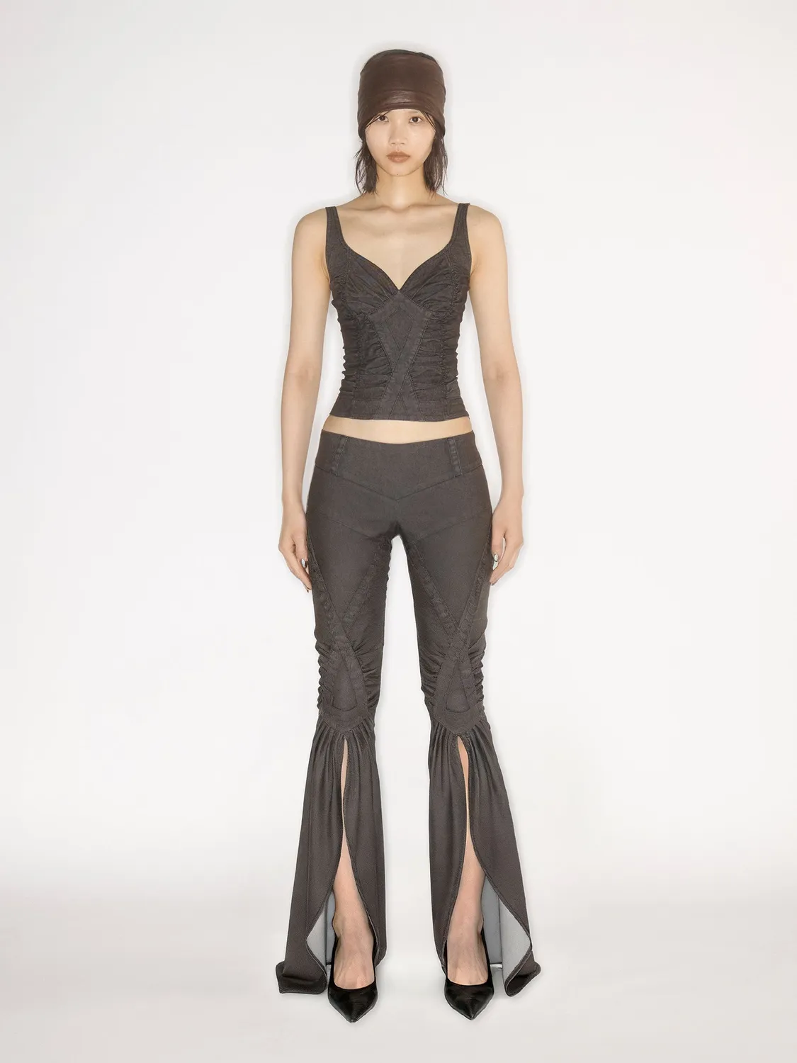 Miss Sixty Slit Tailback bukser sort stretch