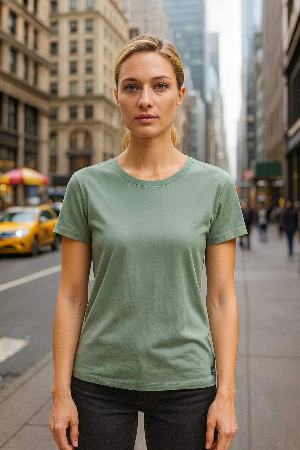 Organsk Classic T-shirt grøn økologisk kortærmet