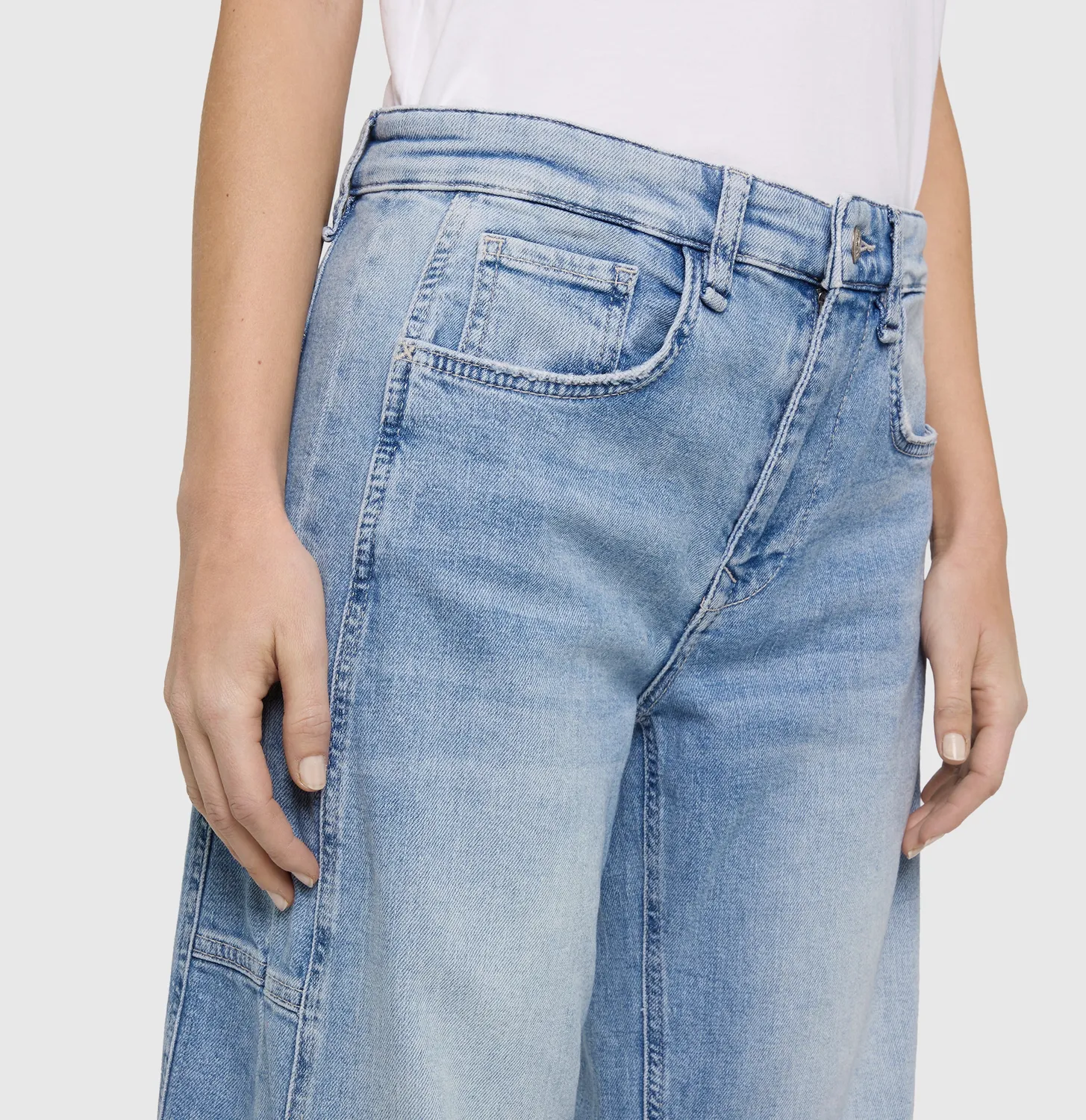 MAC Ohio Barrel jeans mellemblå løs