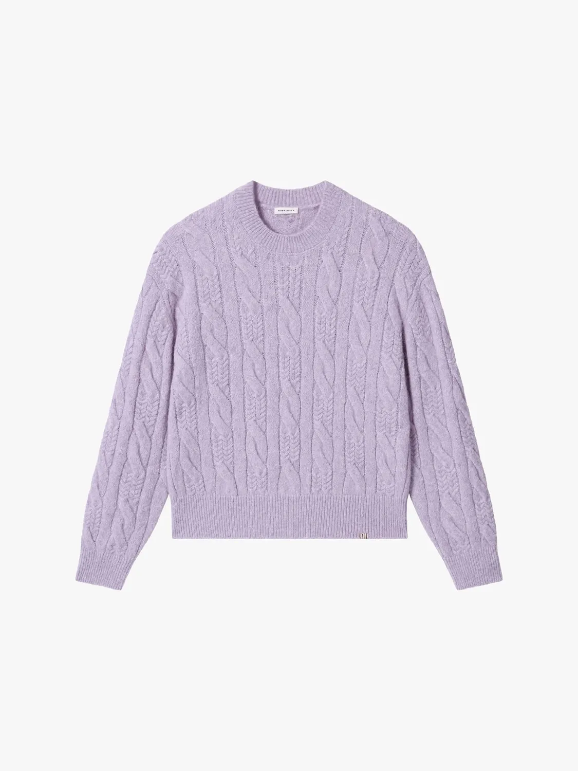 Miss Sixty Cable-Knit Sweater lilla kabelstrik