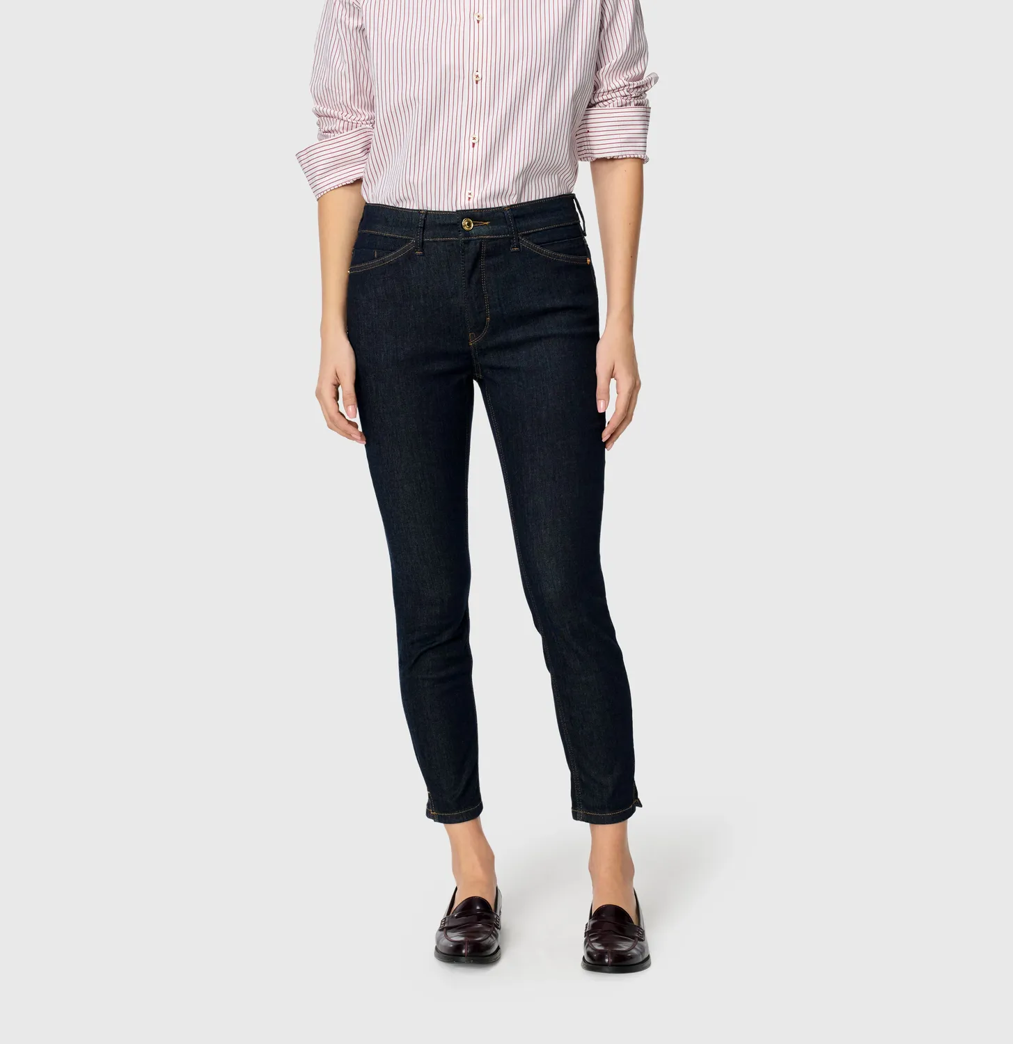 MAC Dream Summer slim jeans cropped mørkeblå