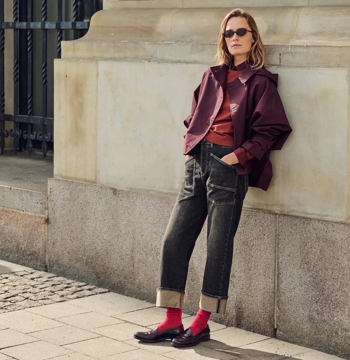 MAC Baggy 2321 straight jeans grå recycled stretch