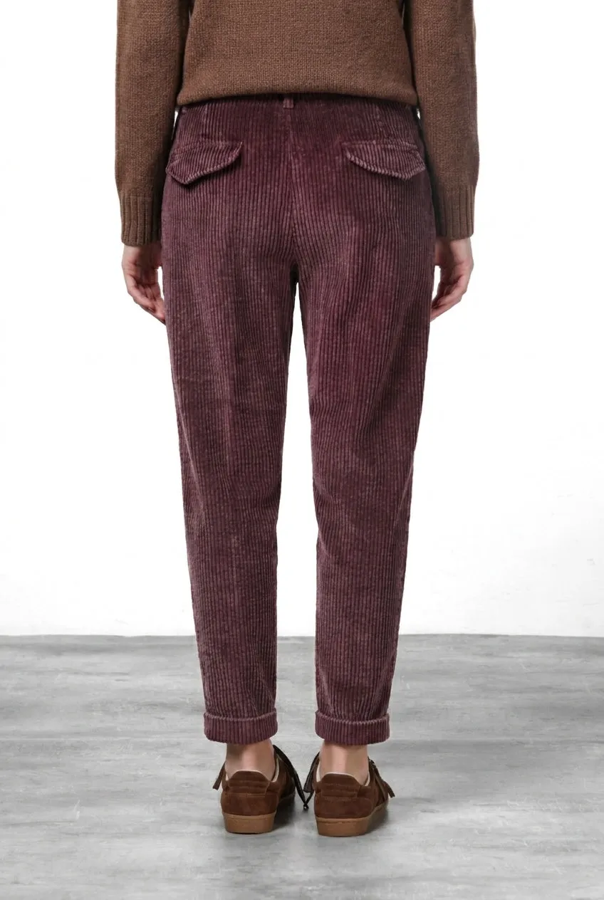 Mason's Malibu Jogger chinobukser vinrød fløjl