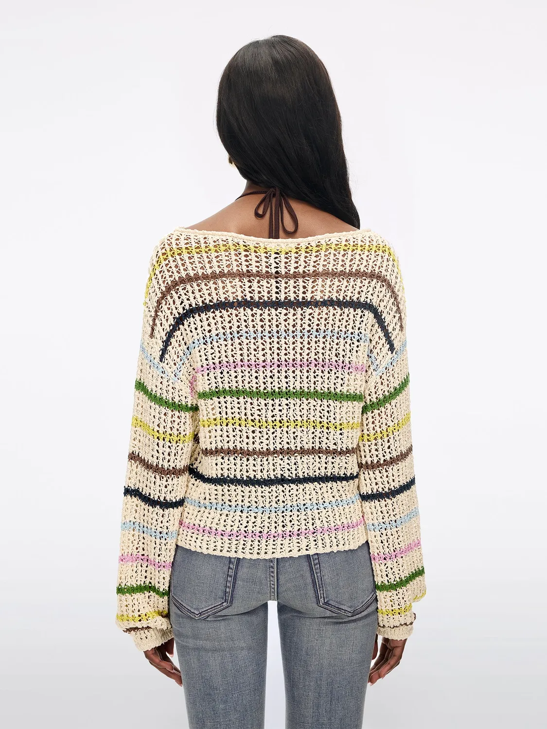 Miss Sixty stribet striktrøje multicolour bomuld