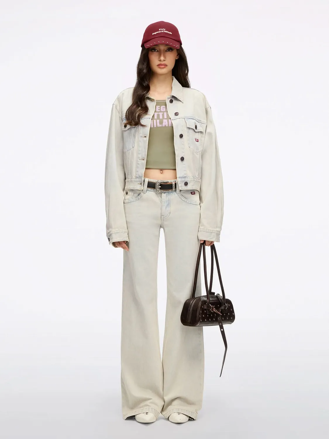Miss Sixty flare jeans light blue med slidser