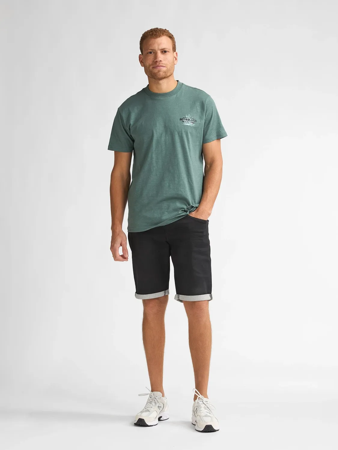 Petrol Industries FuegoSur T-shirt herre rygprint grøn