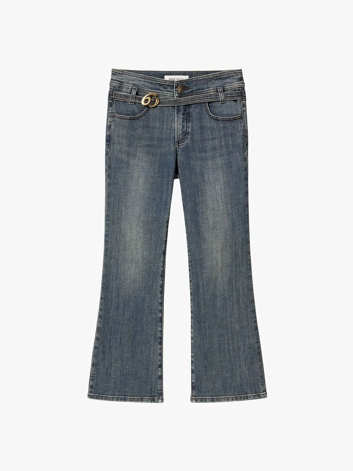 Miss Sixty Logo flare jeans mørkeblå stretch