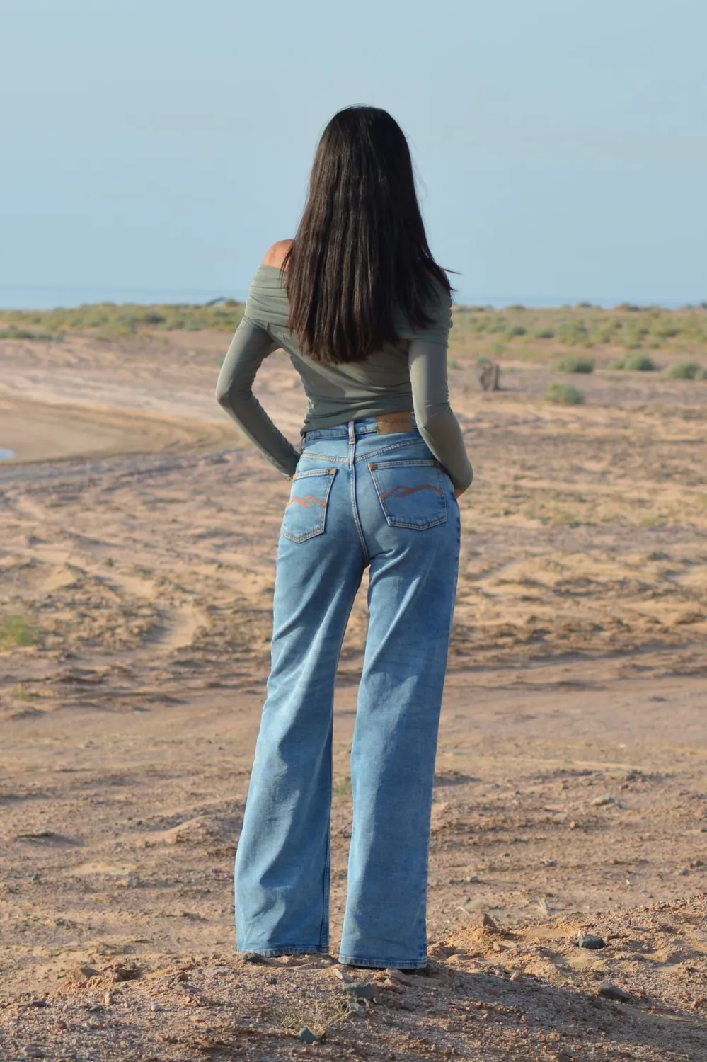 Organsk Wave Classic Bracing Wind jeans wide fit