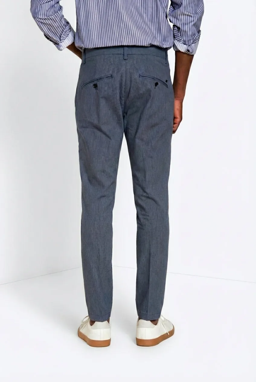 Mason's Osaka chino bukser navy nålestribet stretch