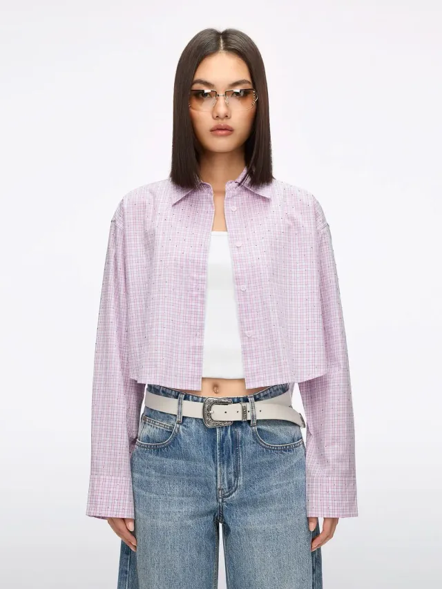 Miss Sixty 6M1XJ1440 skjorte pink white cropped
