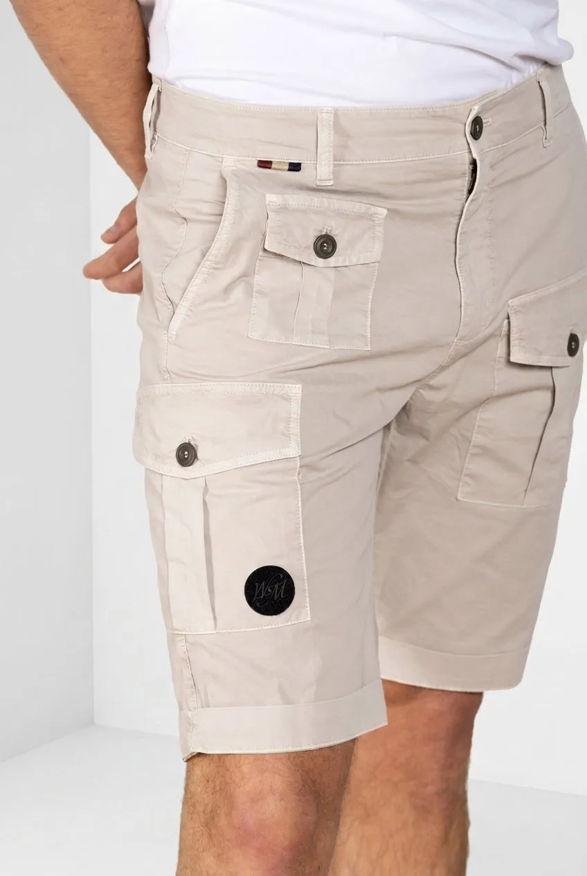 Mason's George Coolpocket cargo bermudashorts lys beige carrot fit