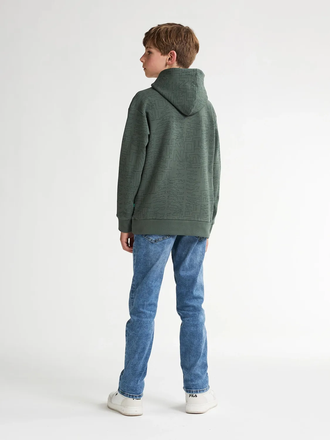 Petrol Industries Blue Ridge børne hoodie allover print