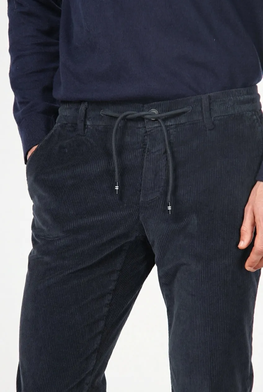 Mason's Milano Jogger chino natblå fløjl extra slim