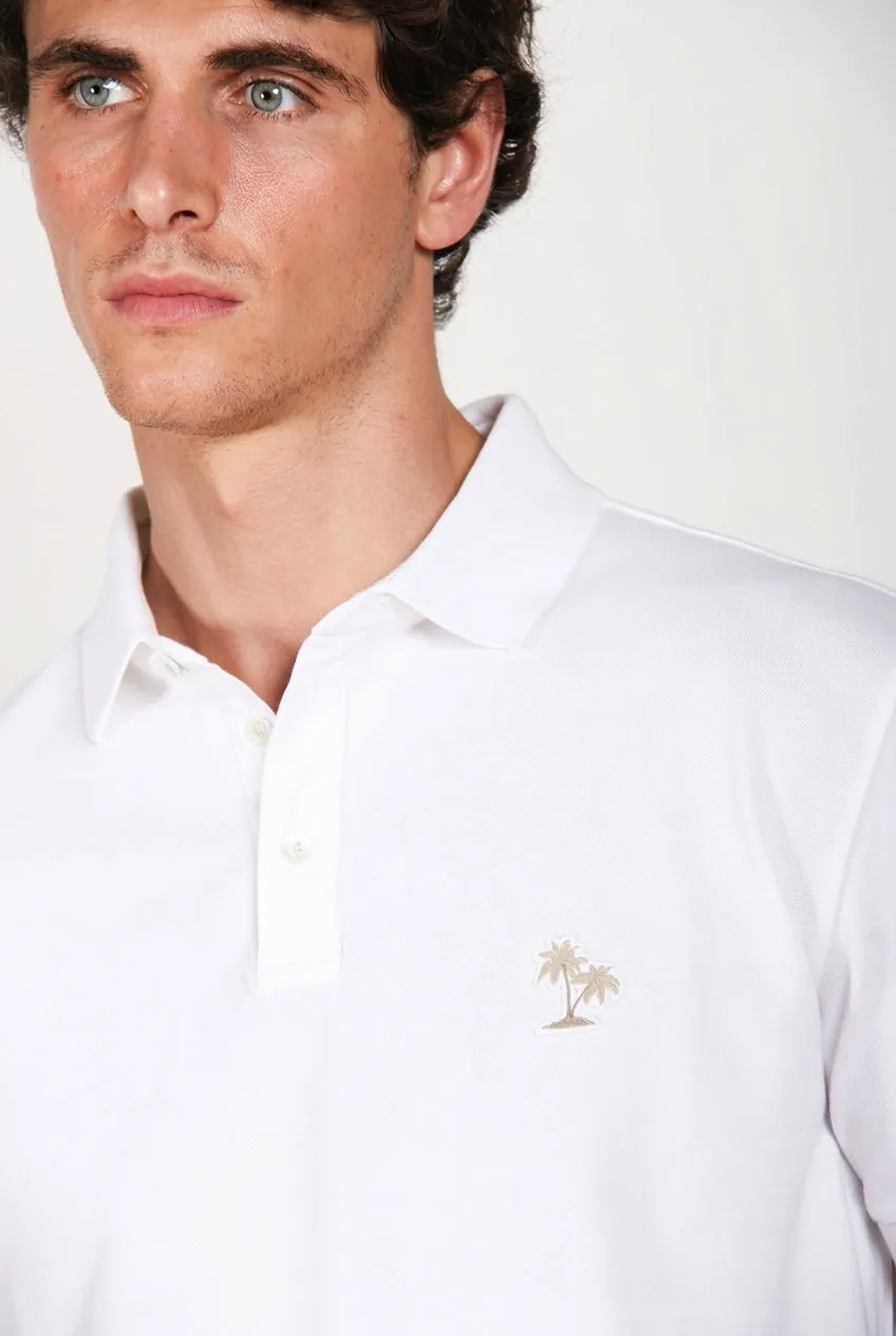Mason's Leopardi polo hvid bomuld S-XXL