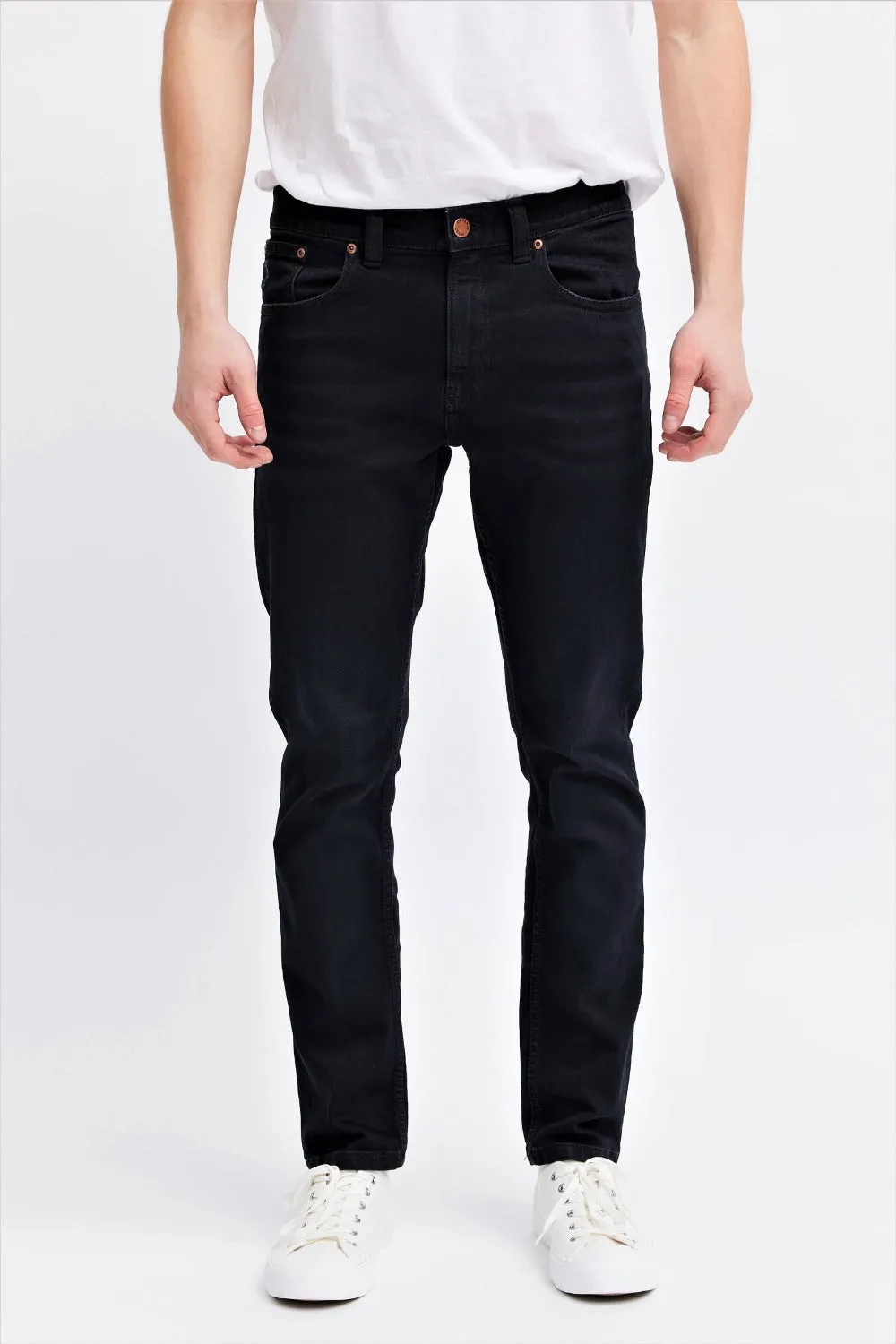 Organsk Atmosphere Black n Gold jeans sort stretch