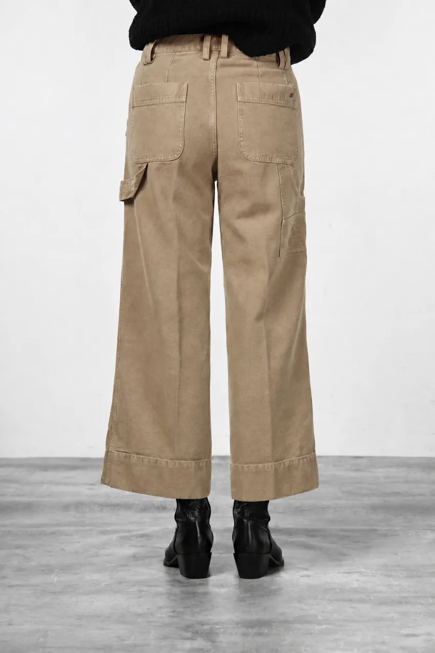 Mason's Dallas Wide chinobukser mørk beige straight