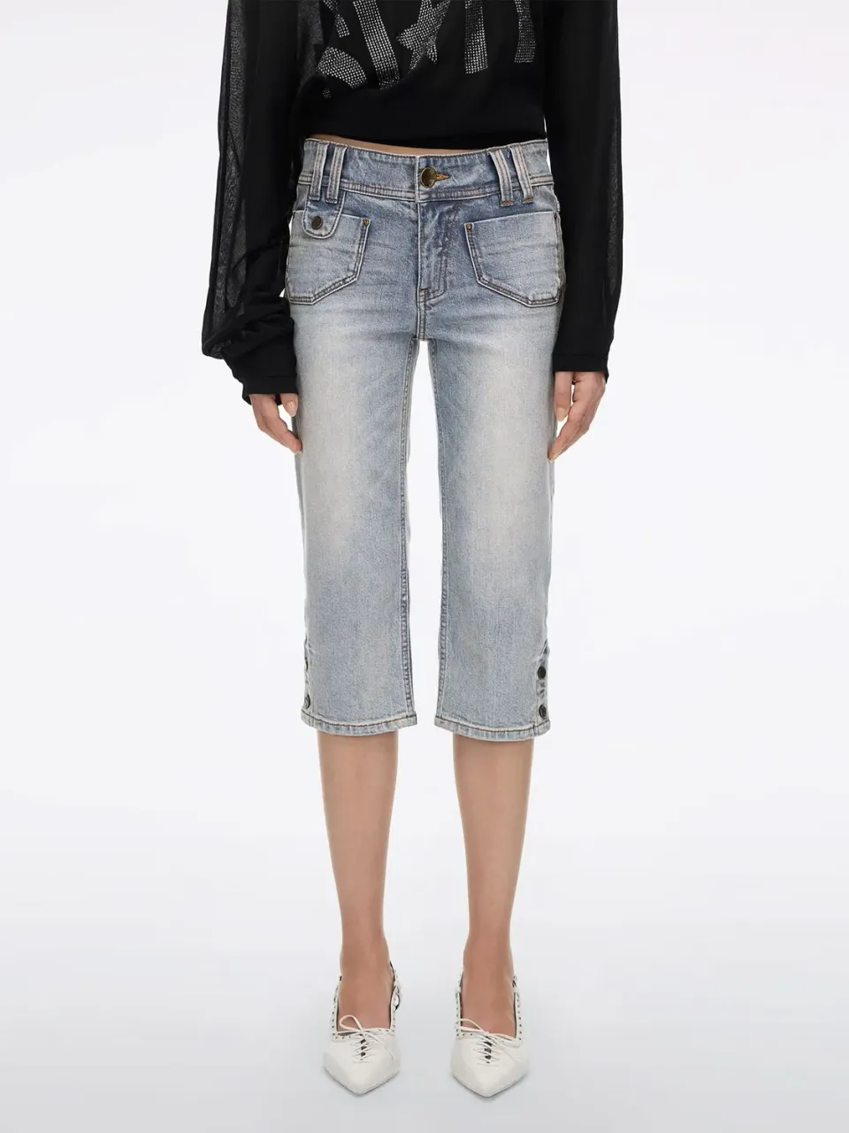 Miss Sixty Bella Skinny Capri jeans retro lyseblå