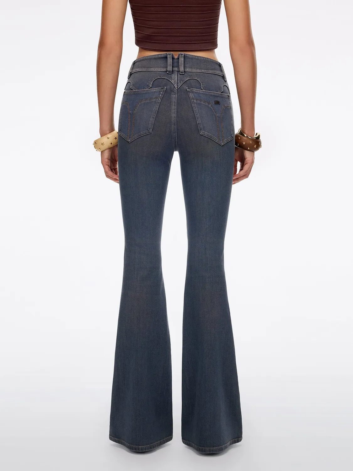 Miss Sixty Bella slim flare jeans mørkeblå stretch