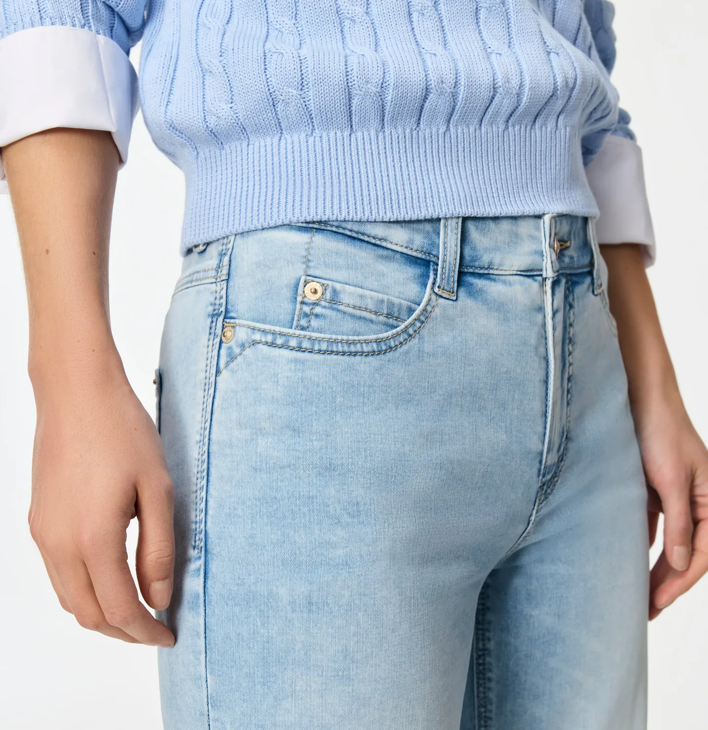 MAC Dream Wide jeans lyseblå wide leg shaping