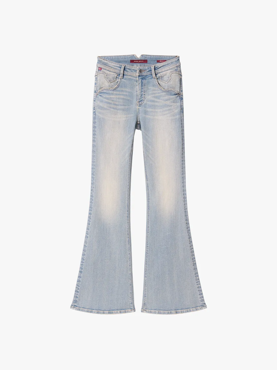 Miss Sixty Bella flare jeans lyseblå super stretch
