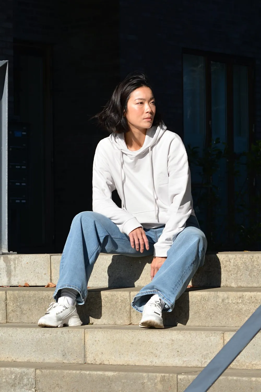 Organsk The Classic Organic hoodie hvid oversize