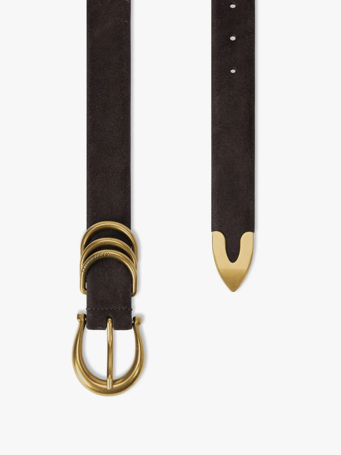 Miss Sixty Suede bælte mørkebrun ruskind