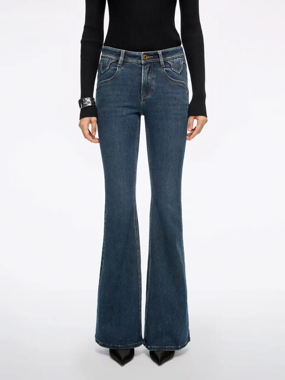 Miss Sixty Bella flare jeans mørkeblå lav talje