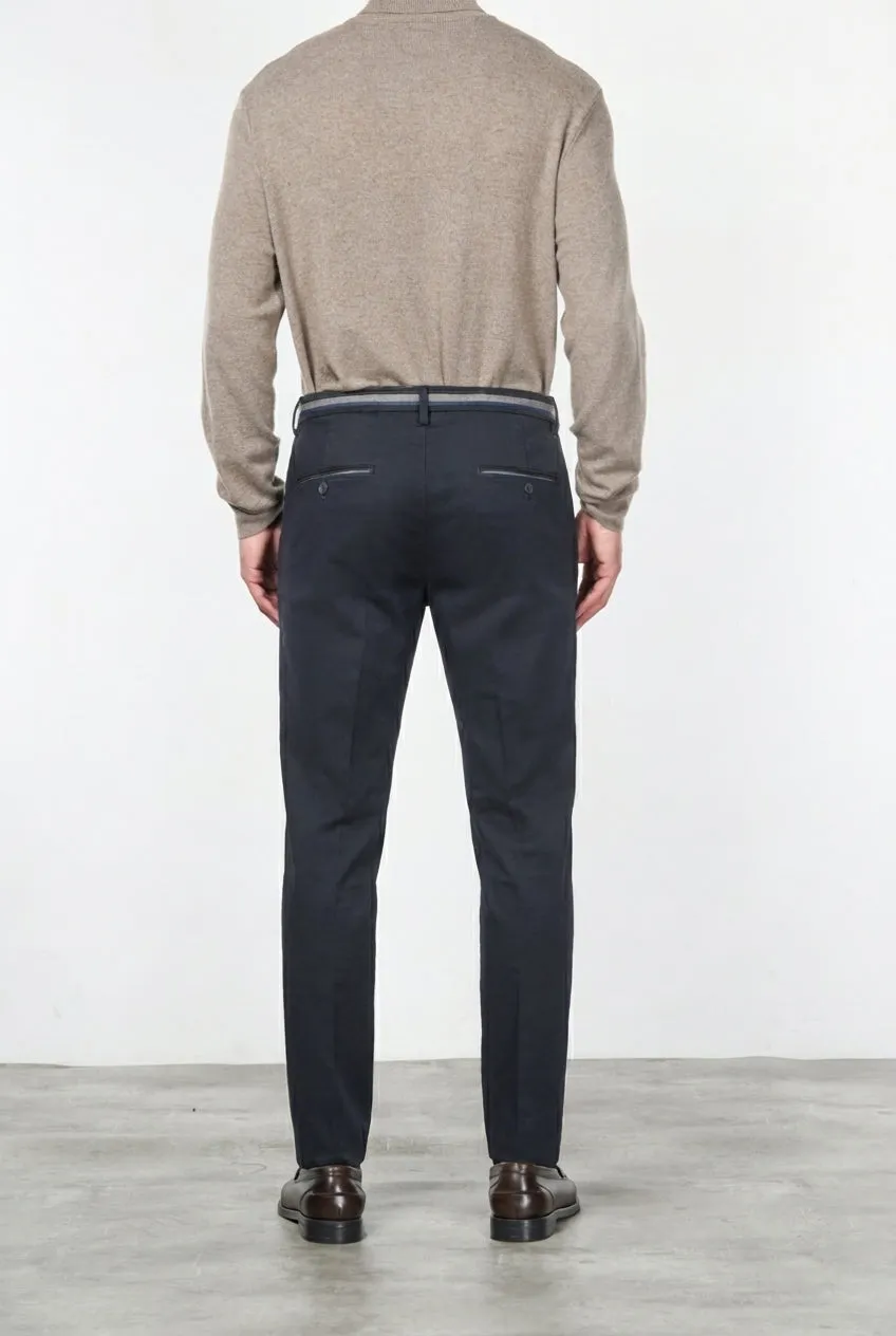 Mason's Torino Winter chinos slim natblå gabardine