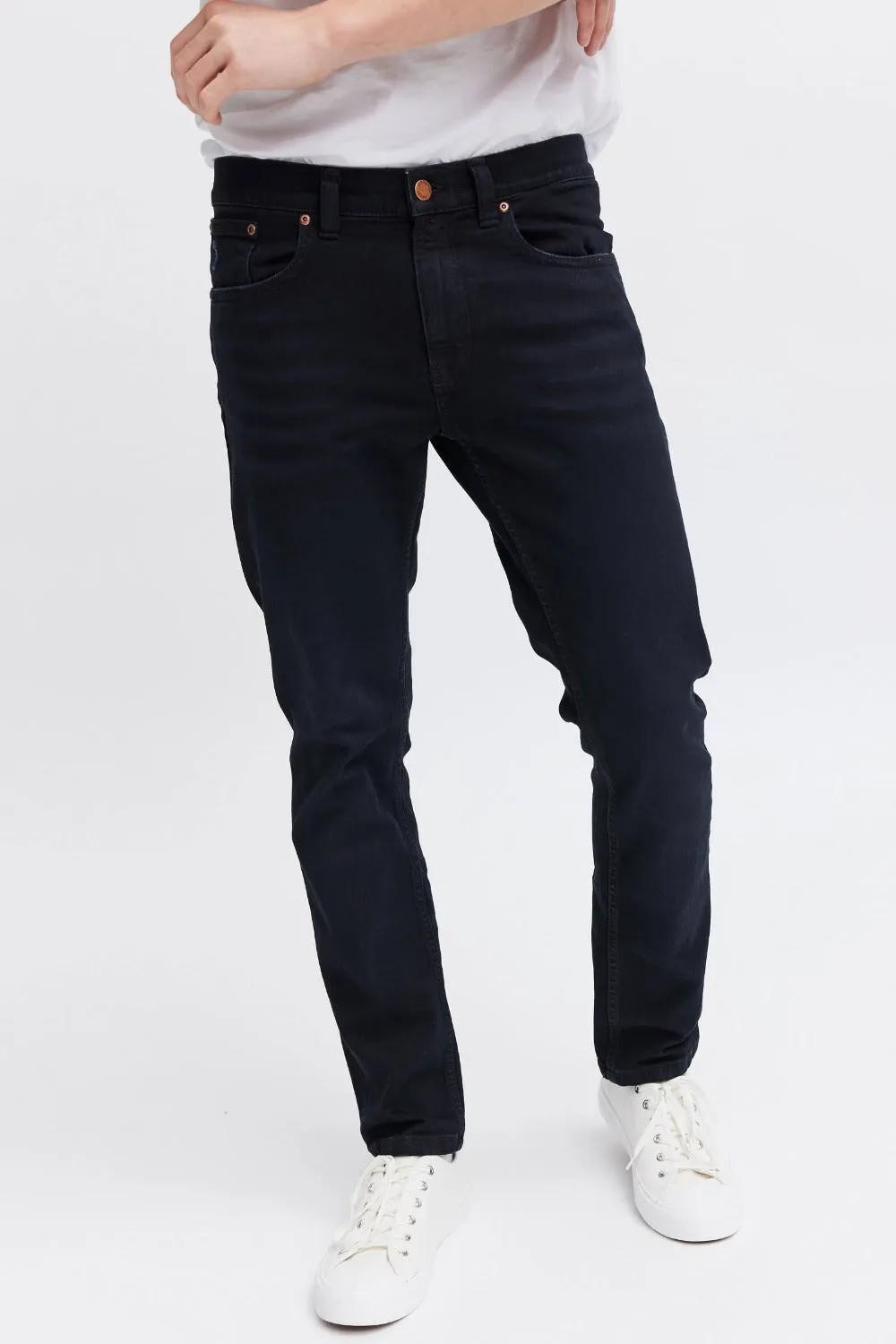 Organsk Atmosphere Black n Gold jeans sort stretch