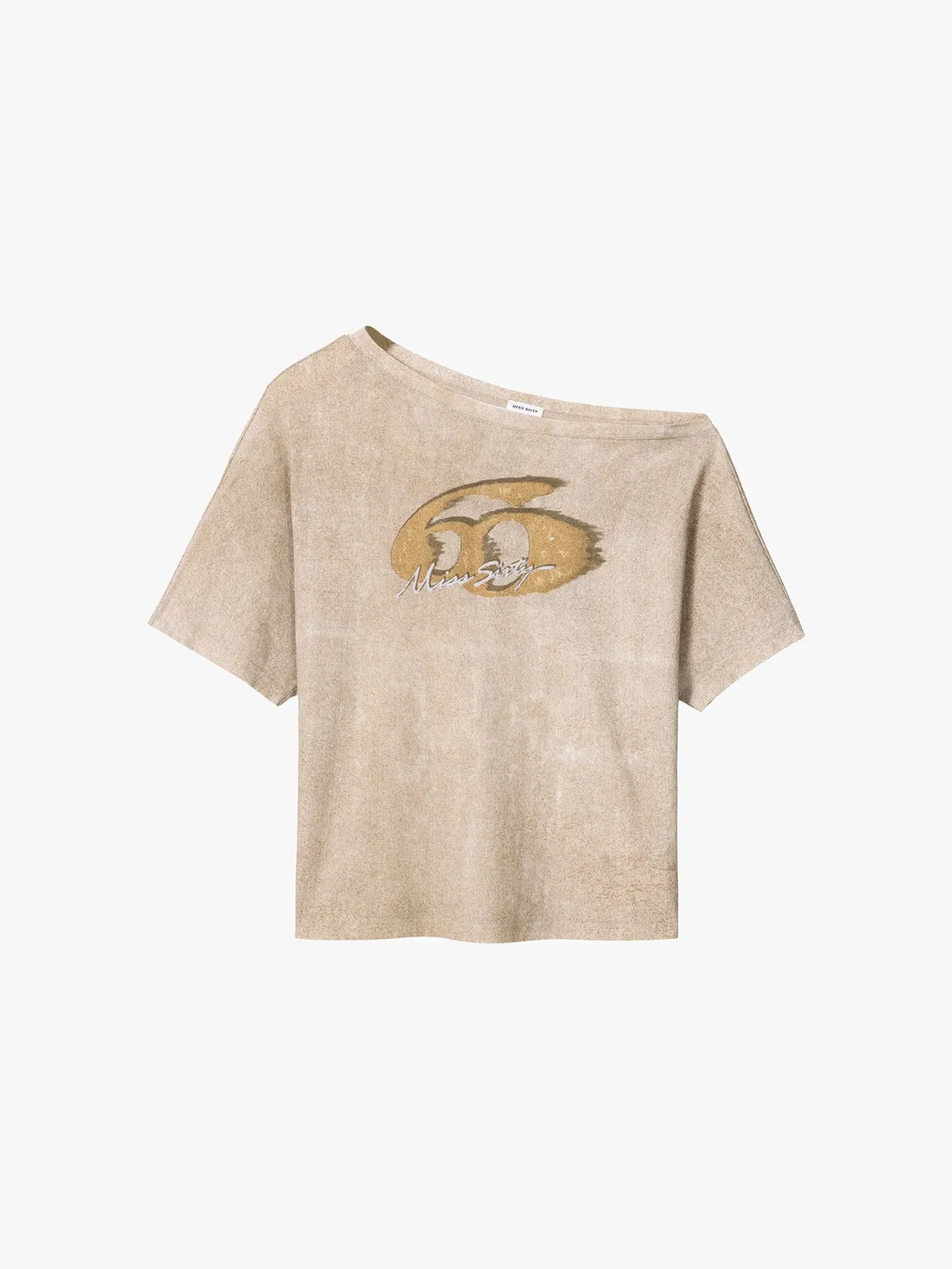 Miss Sixty asymmetrisk top sand løs hør
