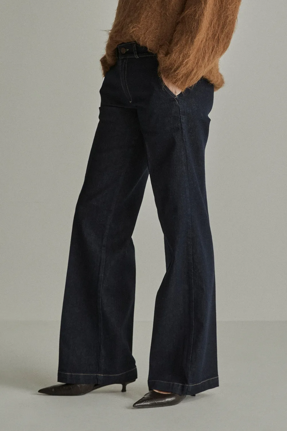 Para Mi Mira City jeans indigo - wide høj talje