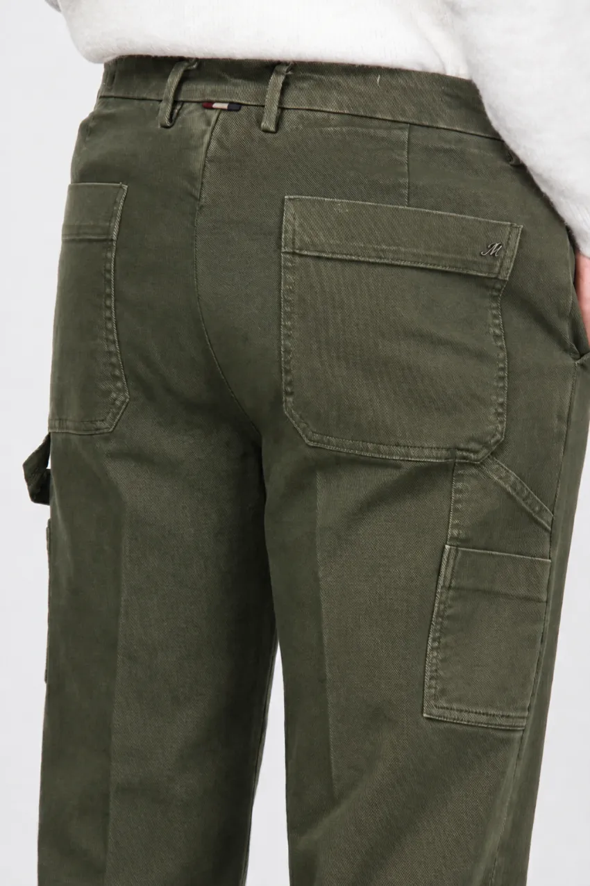 Mason's Square Work chinos mørkegrøn relaxed bull