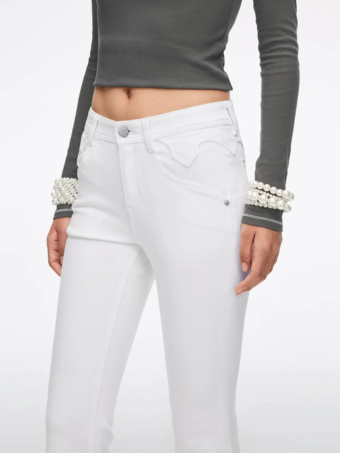 Miss Sixty Bella 6M1JJ2430 flare jeans hvid med stretch