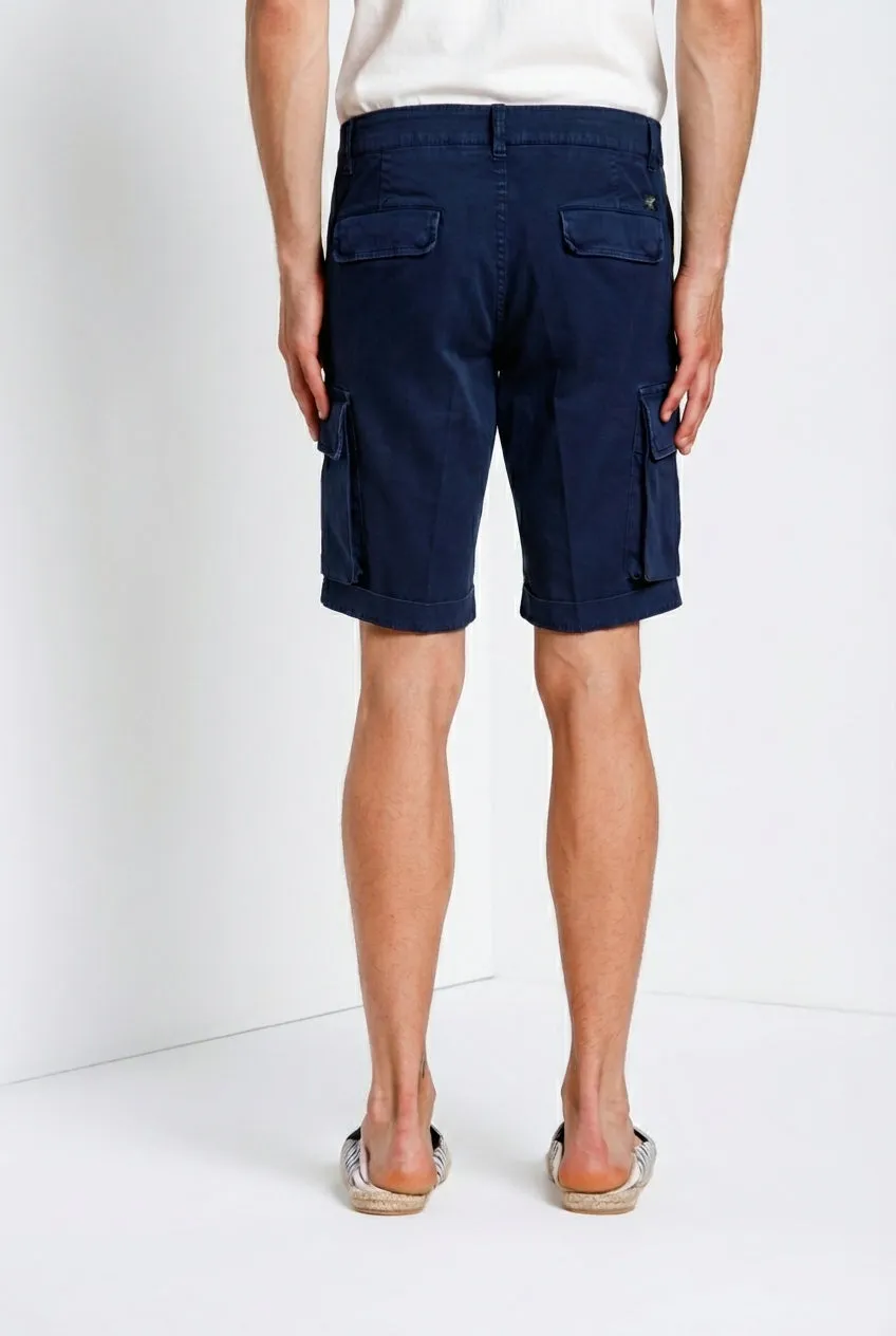 Mason's Chile cargos shorts navy slim stretch