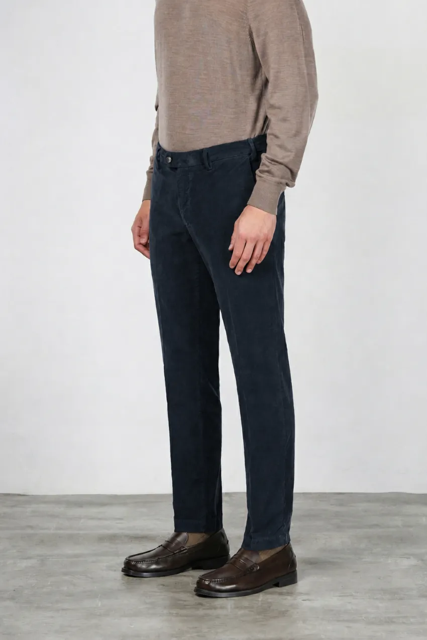 Mason's New York chino bukser navy fløjl regular fit