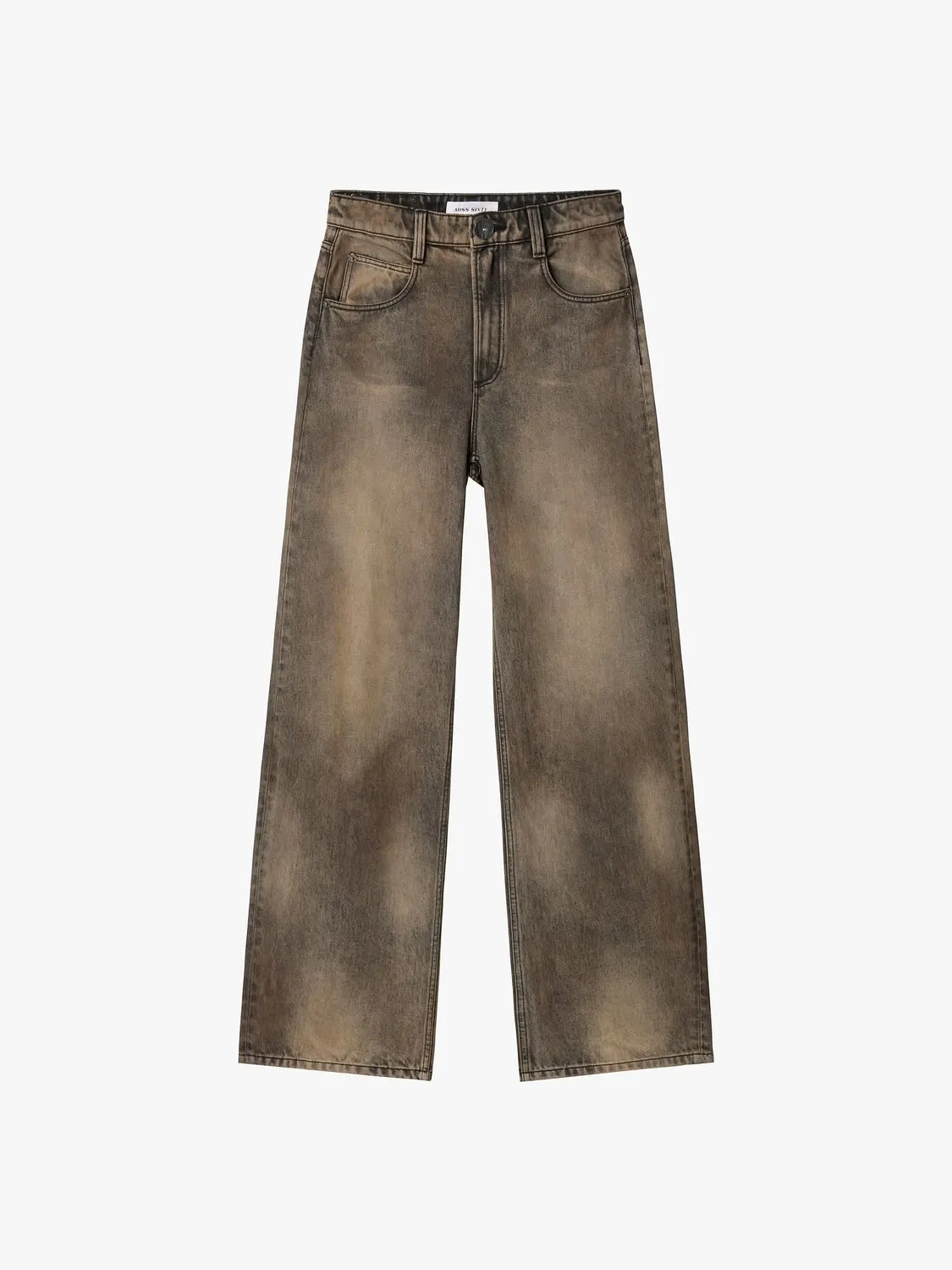 Miss Sixty Distressed Loose Jeans brun high waist