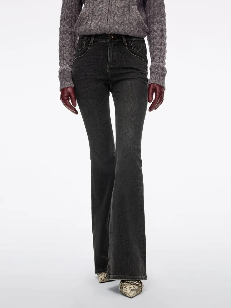 Miss Sixty Bella flare jeans Black Fog blød
